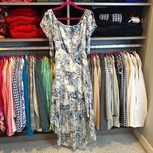 Flying Tomato short sleeve elastic waistband lined maxi dress size S